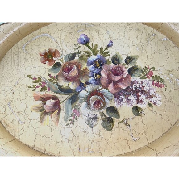 Tray Wiggers 414 Vintage Wood Hand-Painted Collectible 12.5” x 9.25” - Picture 2 of 5